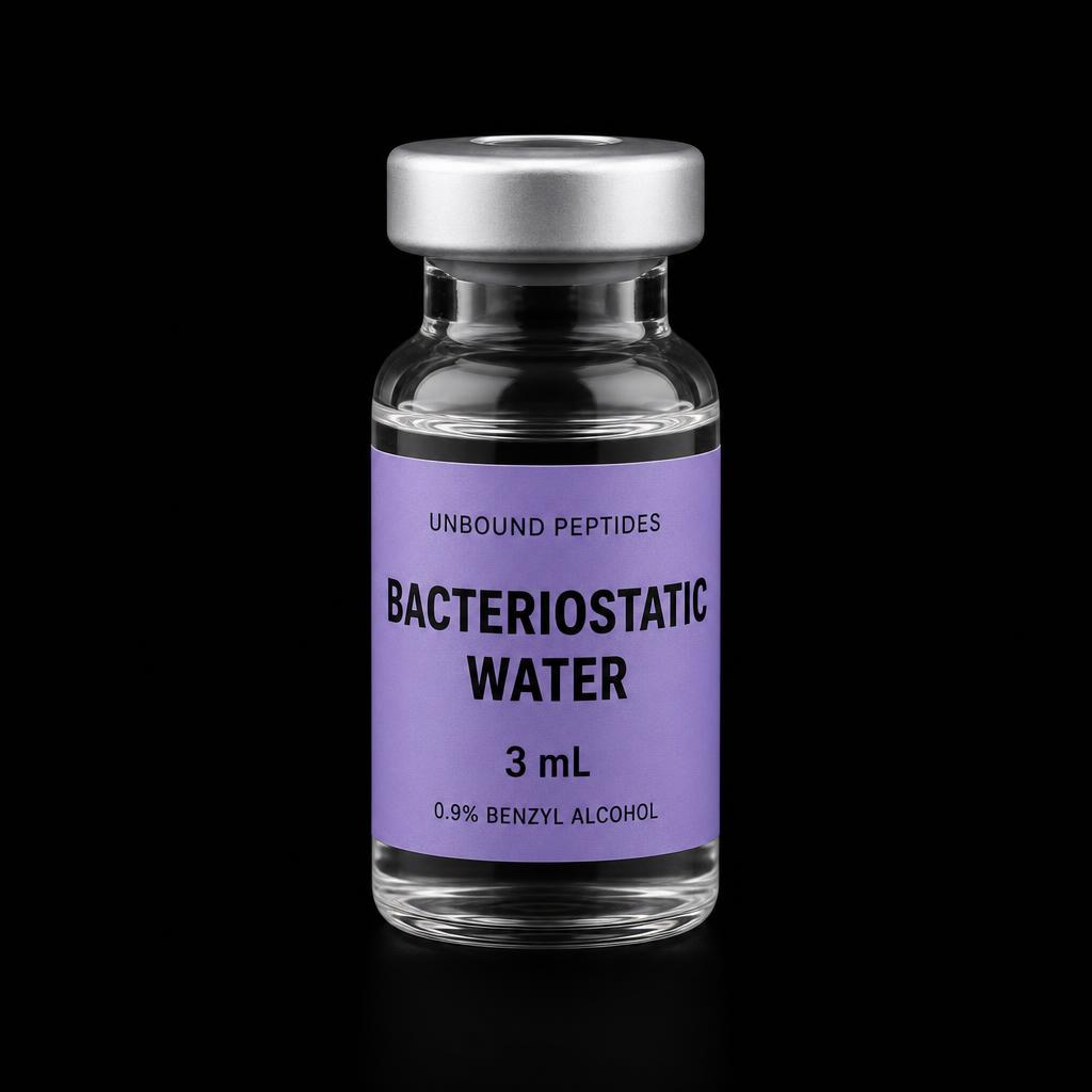 Bacteriostatic Water 3 mL lyophilized peptide vial