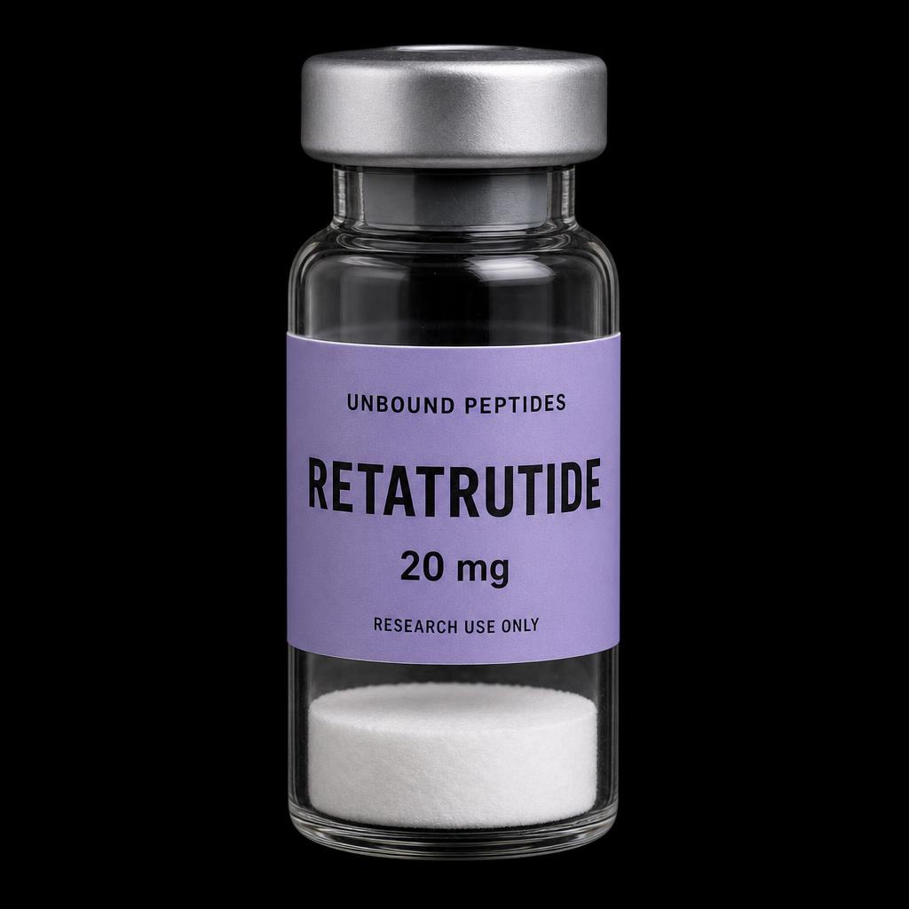Retatrutide 20 mg lyophilized peptide vial
